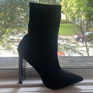 Black heel sock boot from ASOS